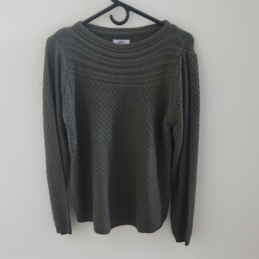 Croft & Barrow Dark Olive Sweater